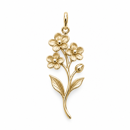 Blooming Memories — Choose Your Flower Charm and Polyester Cord Bracelet Set