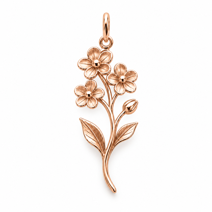 Blooming Memories — Choose Your Flower Charm and Polyester Cord Bracelet Set