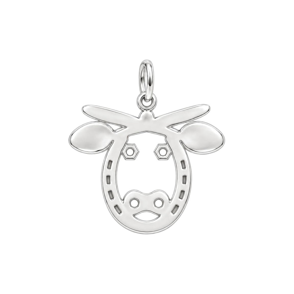 Found Object Horse Charm Bracelet – Personalized Horse Lover Gift – back of the charm, engraving area