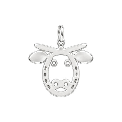 Found Object Horse Charm Bracelet – Personalized Horse Lover Gift – back of the charm, engraving area