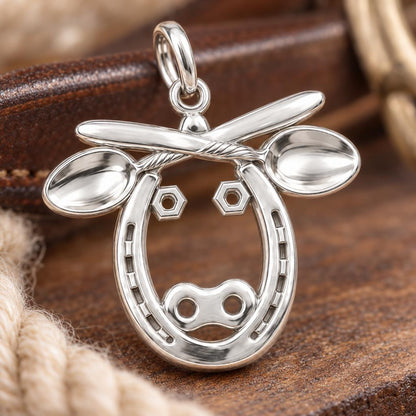 Found Object Horse Charm Bracelet – Personalized Horse Lover Gift – macro detail of the charm