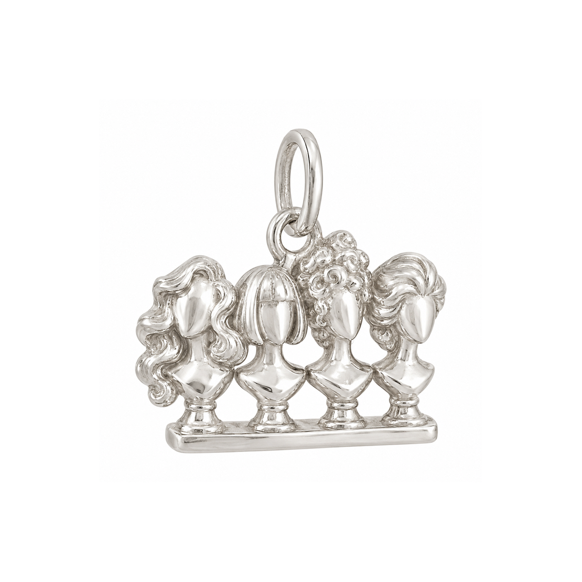 Four Hairstyles on a Stand Charm — Silver — 50-works-silver-20260916-198