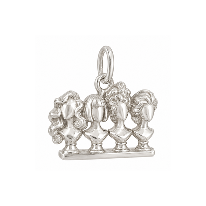 Four Hairstyles on a Stand Charm — Silver — 50-works-silver-20260916-198
