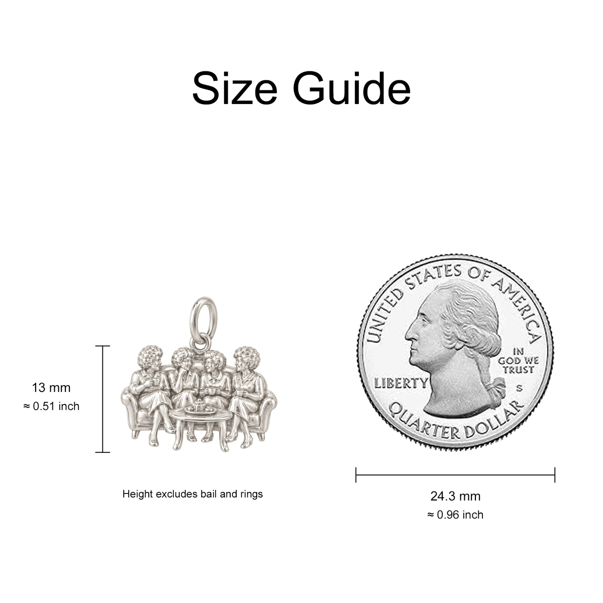 Four Women on a Sofa Charm — Size Guide — 13 mm body excluding bail and rings — 50-works-silver-20260916-25