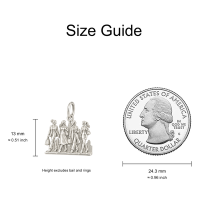 Four Women Walking Through the City Charm — Size Guide — 13 mm body excluding bail and rings — 50-works-silver-20260916-14