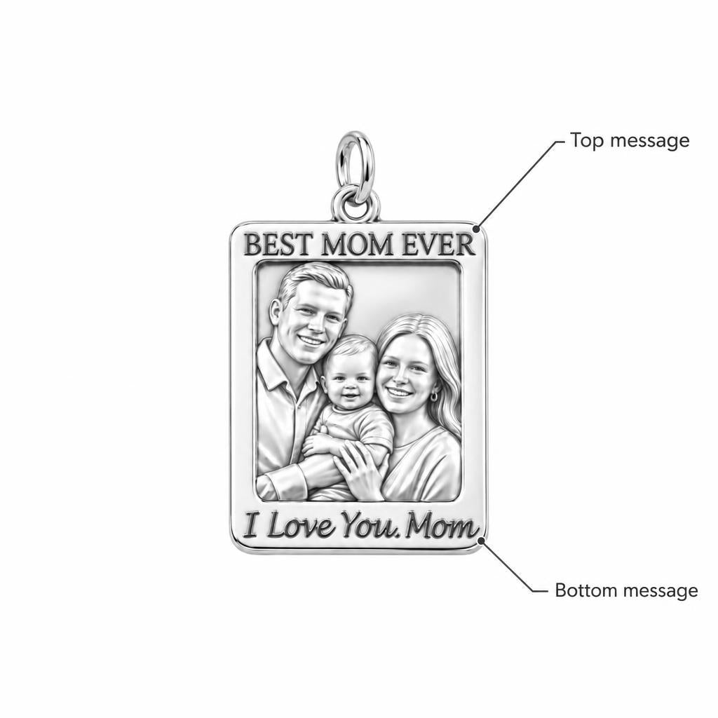 Framed Family Portrait Charm Bracelet – Personalized Mom Gift – personalization guide