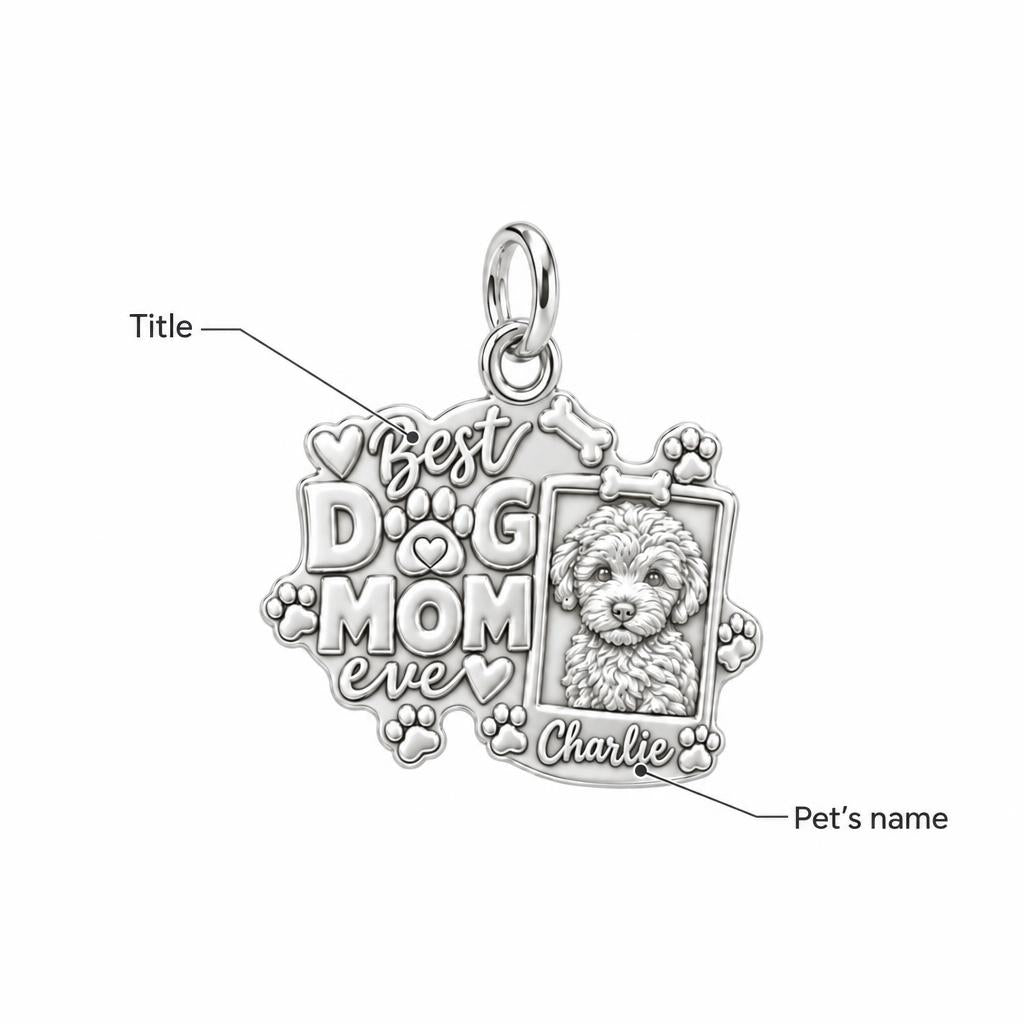 Framed Pet Portrait Charm Bracelet – Personalized Dog Mom Gift – personalization guide