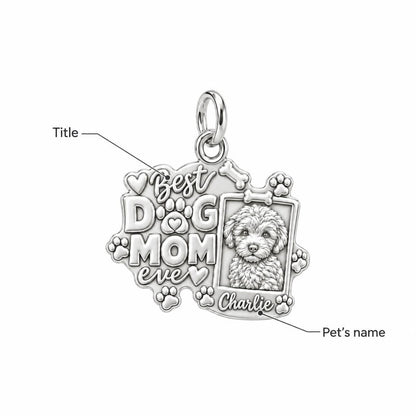 Framed Pet Portrait Charm Bracelet – Personalized Dog Mom Gift – personalization guide