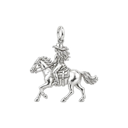 Free Spirit Cowgirl Charm Bracelet – Personalized Horse Lover Gift – back of the charm, engraving area