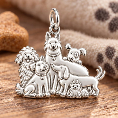 Full House Furry Friends Charm and Polyester Cord Bracelet Set