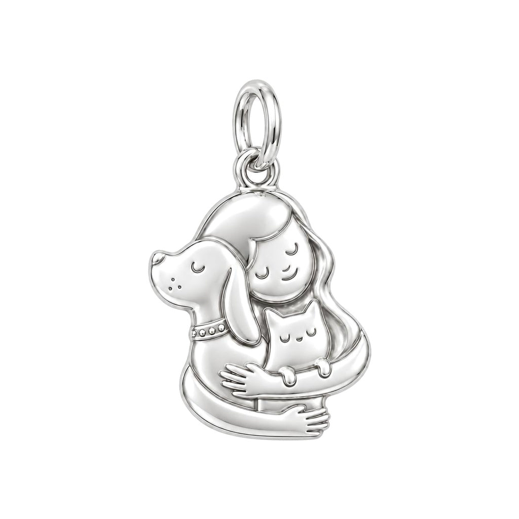 Full House Hug Charm and Polyester Cord Bracelet Set