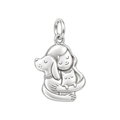 Full House Hug Charm and Polyester Cord Bracelet Set