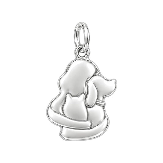 Full House Hug Charm and Polyester Cord Bracelet Set