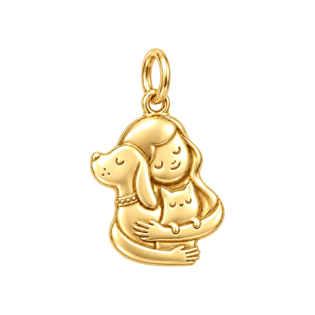 Full House Hug Charm and Polyester Cord Bracelet Set