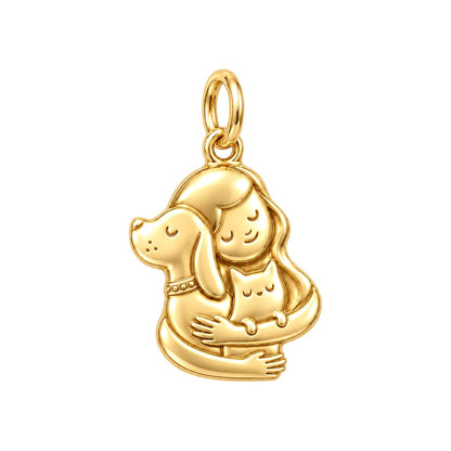 Full House Hug Charm and Polyester Cord Bracelet Set