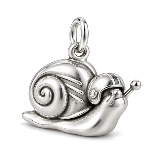 Full Speed Snail Charm — Silver Super Macro | charm-topics-remaining-444-2026-09-14 | topic-159
