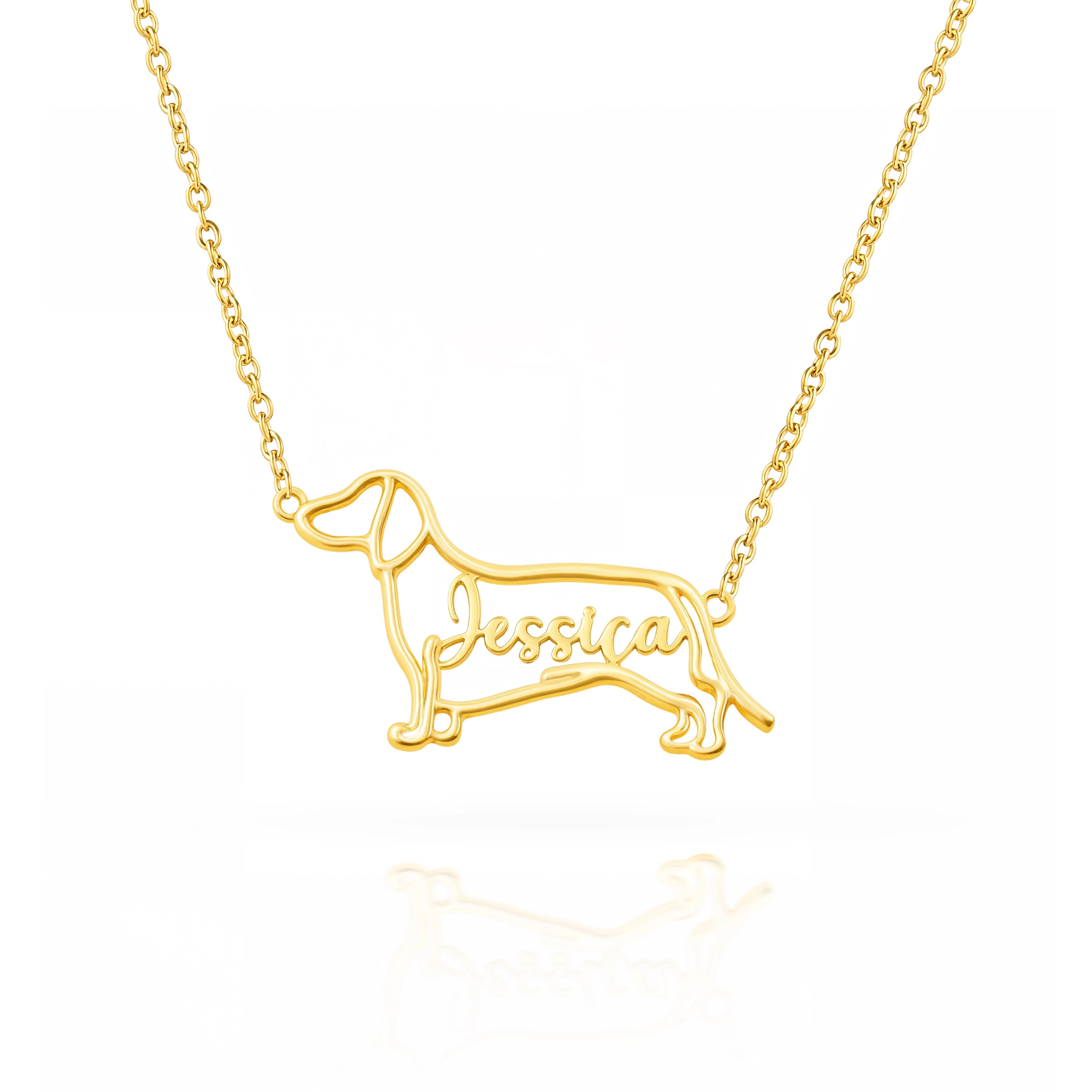 The Fine Line Portrait – Custom Dog Outline Handcrafted Necklace