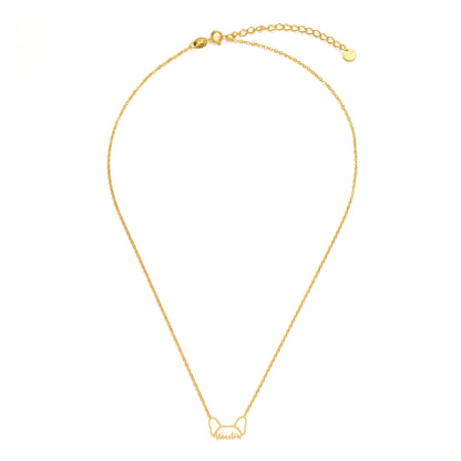 Soulyshine Whisper of Paws – Personalized Outline Your Pet's Face and Name Necklace