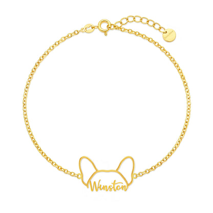 Soulyshine Whisper Outline Your Pet's Face and Name - Handcrafted Bracelet