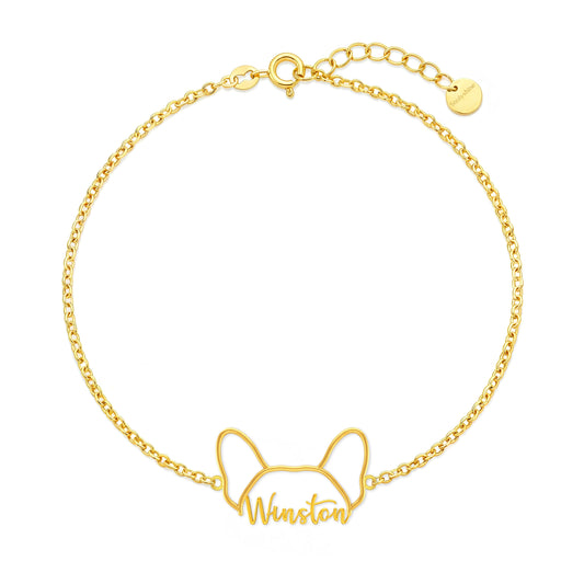 Soulyshine Whisper Outline Your Pet's Face and Name - Handcrafted Bracelet