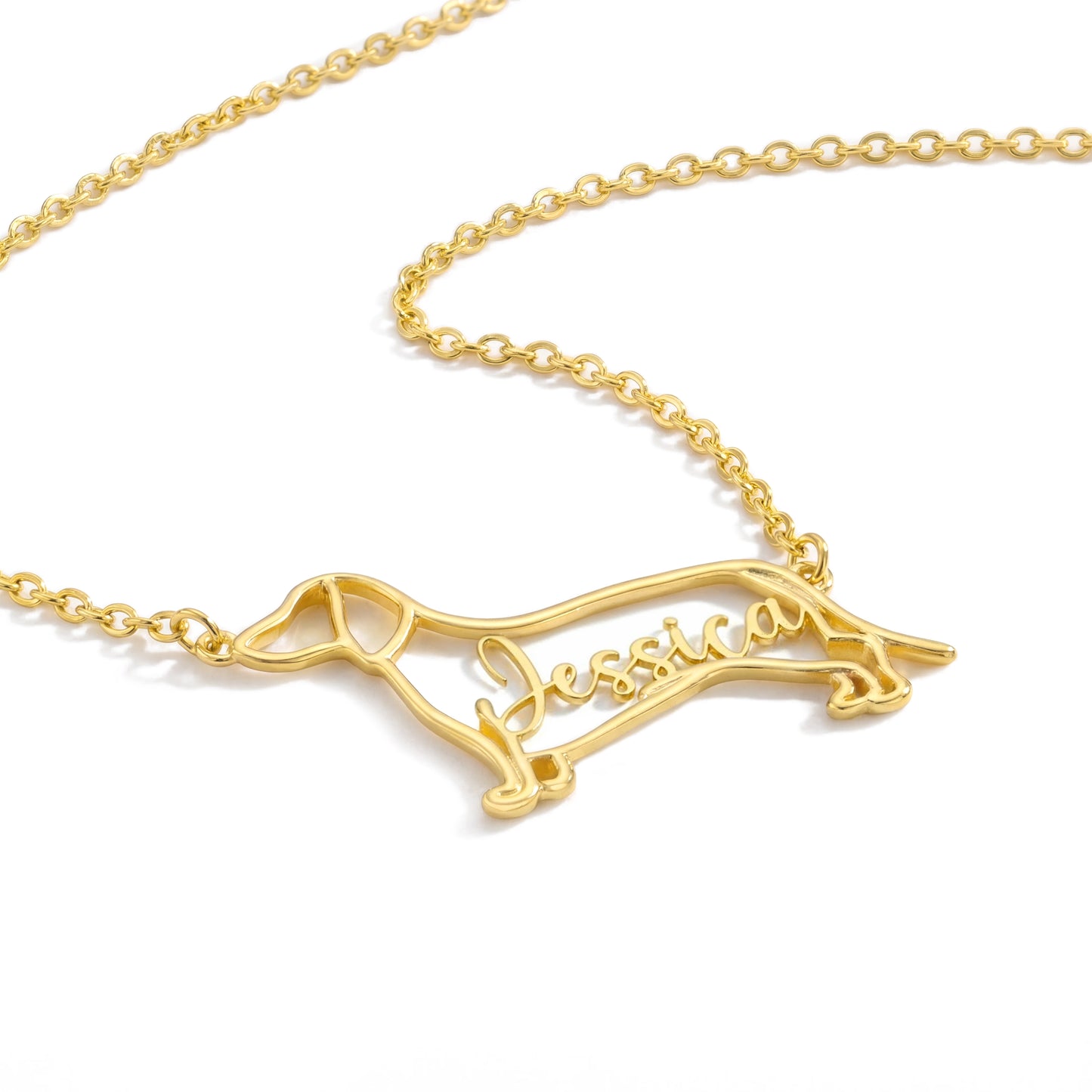 The Fine Line Portrait – Custom Dog Outline Handcrafted Necklace