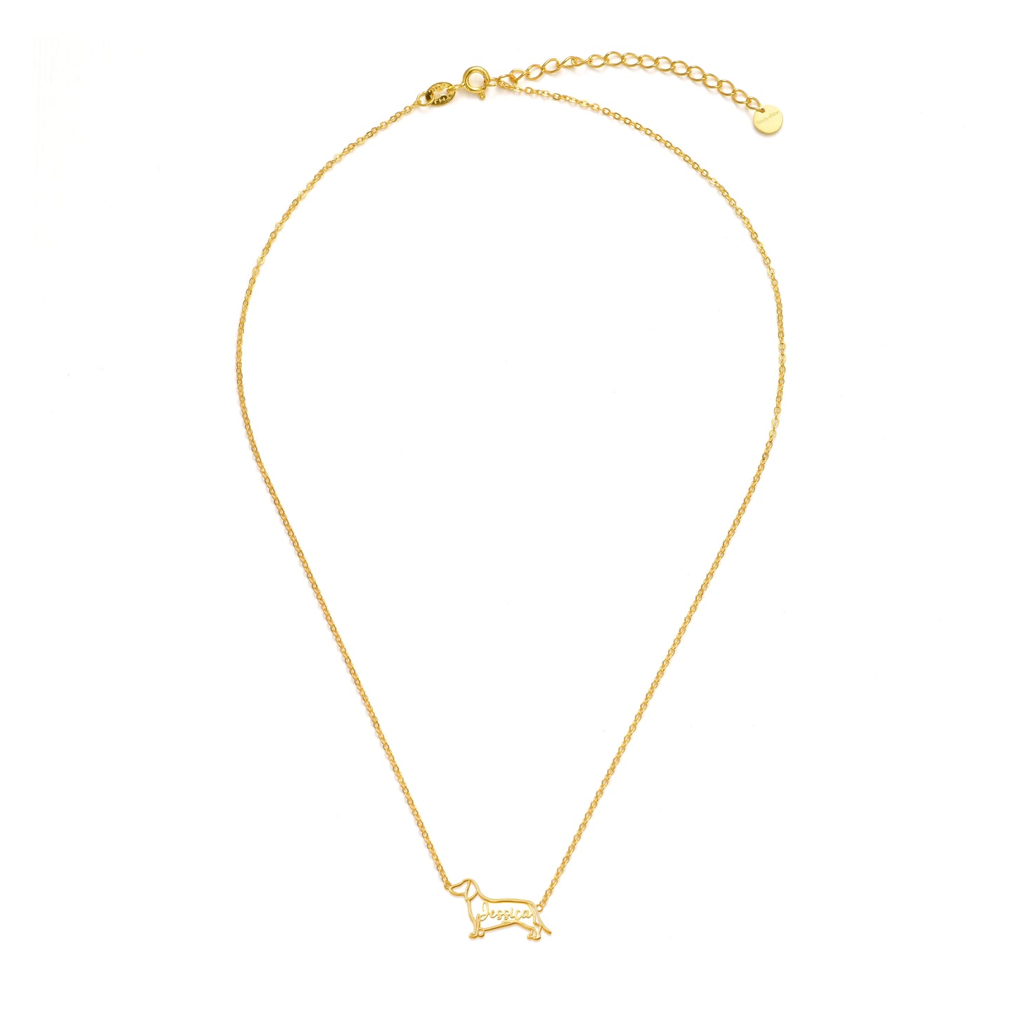 The Fine Line Portrait – Custom Dog Outline Handcrafted Necklace