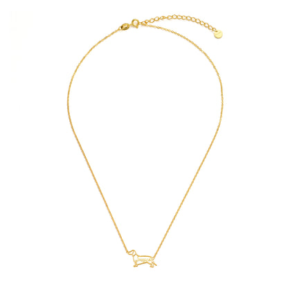 The Fine Line Portrait – Custom Dog Outline Handcrafted Necklace