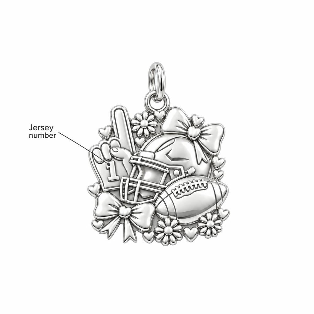 Game Day Bows and Hearts Charm Bracelet – Personalized Mom Gift – personalization guide