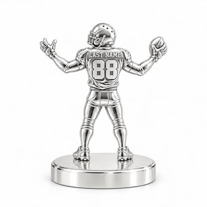Game Day Gridiron Hero Keepsake Plaque – silver, front view