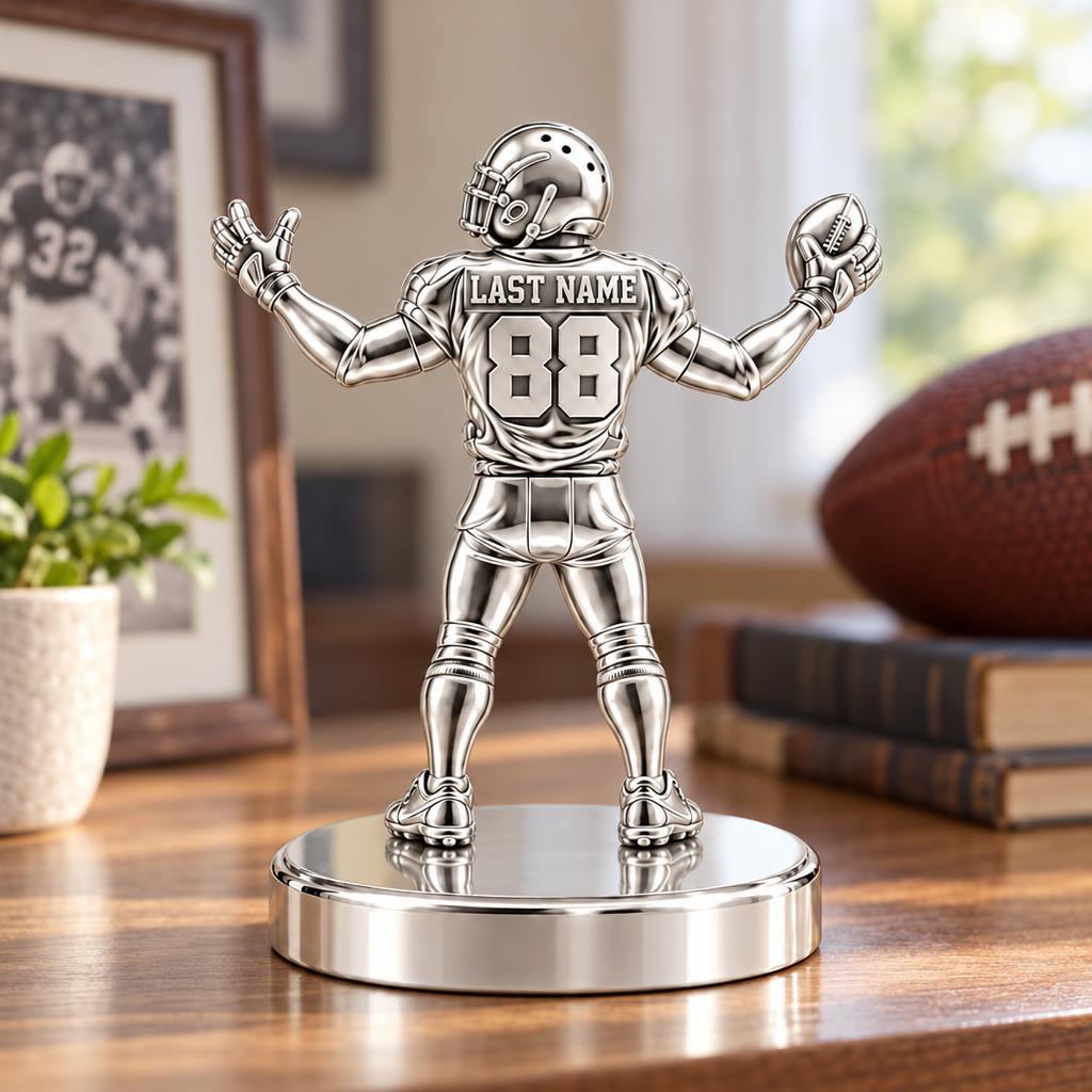 Game Day Gridiron Hero Keepsake Plaque – worn / in use