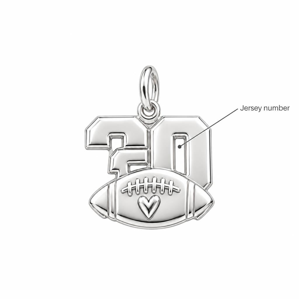 Game Day Heart Charm Bracelet – Personalized Football Mom Gift – personalization guide