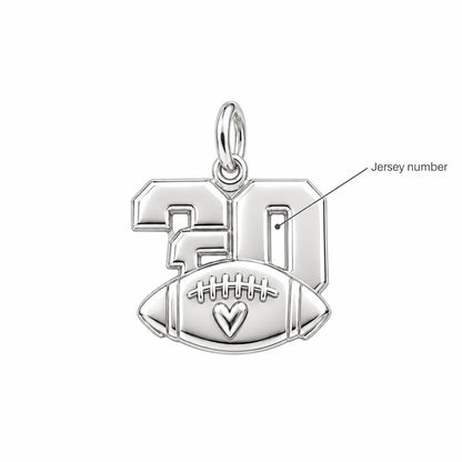 Game Day Heart Charm Bracelet – Personalized Football Mom Gift – personalization guide