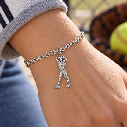 Game Day Pitcher Charm Bracelet Set – worn / in use