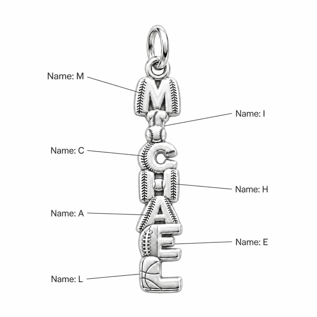 Game Day Spirit Charm Bracelet – Personalized Athlete Gift – personalization guide