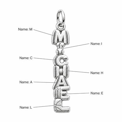 Game Day Spirit Charm Bracelet – Personalized Athlete Gift – personalization guide