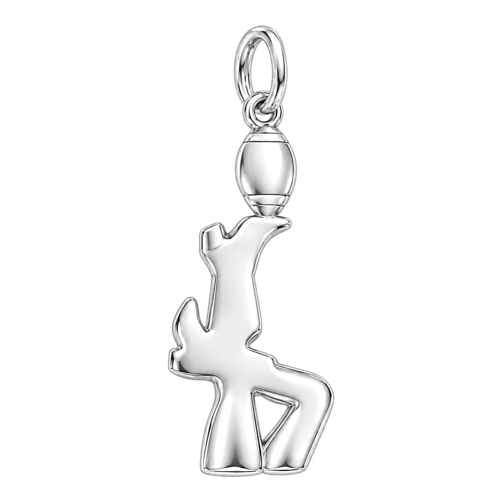 Game Day Spirit Charm Bracelet – Personalized Football Gift – back of the charm, engraving area