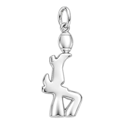 Game Day Spirit Charm Bracelet – Personalized Football Gift – back of the charm, engraving area