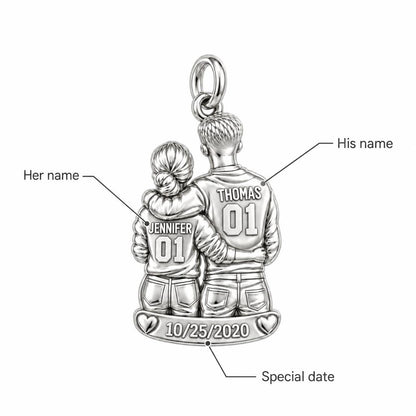 Game Day Together Charm Bracelet – Personalized Couple Gift – personalization guide
