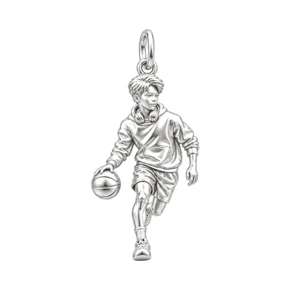 Game Point Dribbler Charm and Polyester Cord Bracelet Set