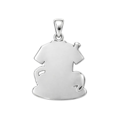 Gameday Jersey and Gear Charm Bracelet Set – back of the charm, engraving area