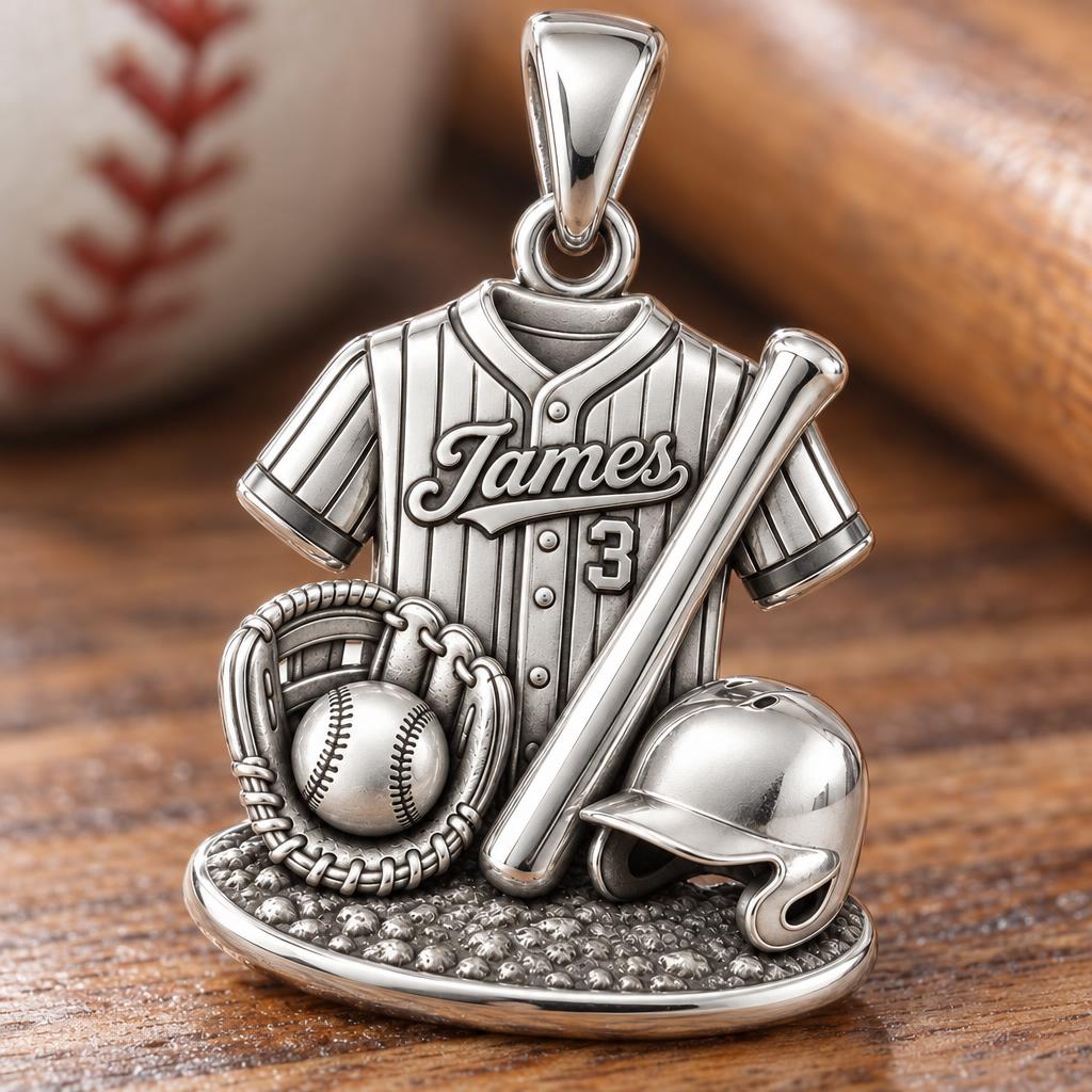 Gameday Jersey Charm Bracelet – Personalized Athlete Gift – macro detail of the charm