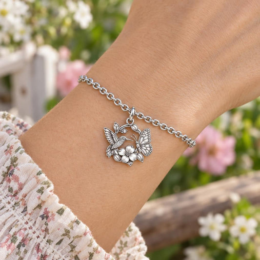 Garden Friends Meadow Charm Bracelet Set – worn / in use