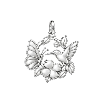Garden Friends Meadow Charm Keychain – back of the charm, engraving area