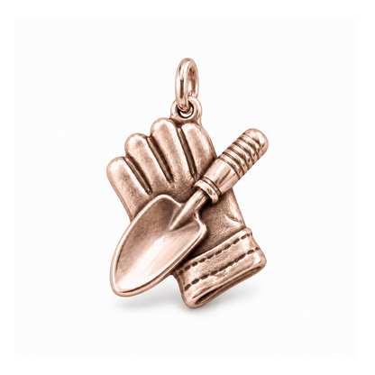 Garden Glove & Trowel Charm — Rose Gold | charm-topics-remaining-444-2026-09-14 | topic-220
