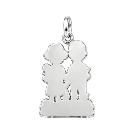 Garden Togetherness Charm Bracelet – Personalized Couple Gift – back of the charm, engraving area