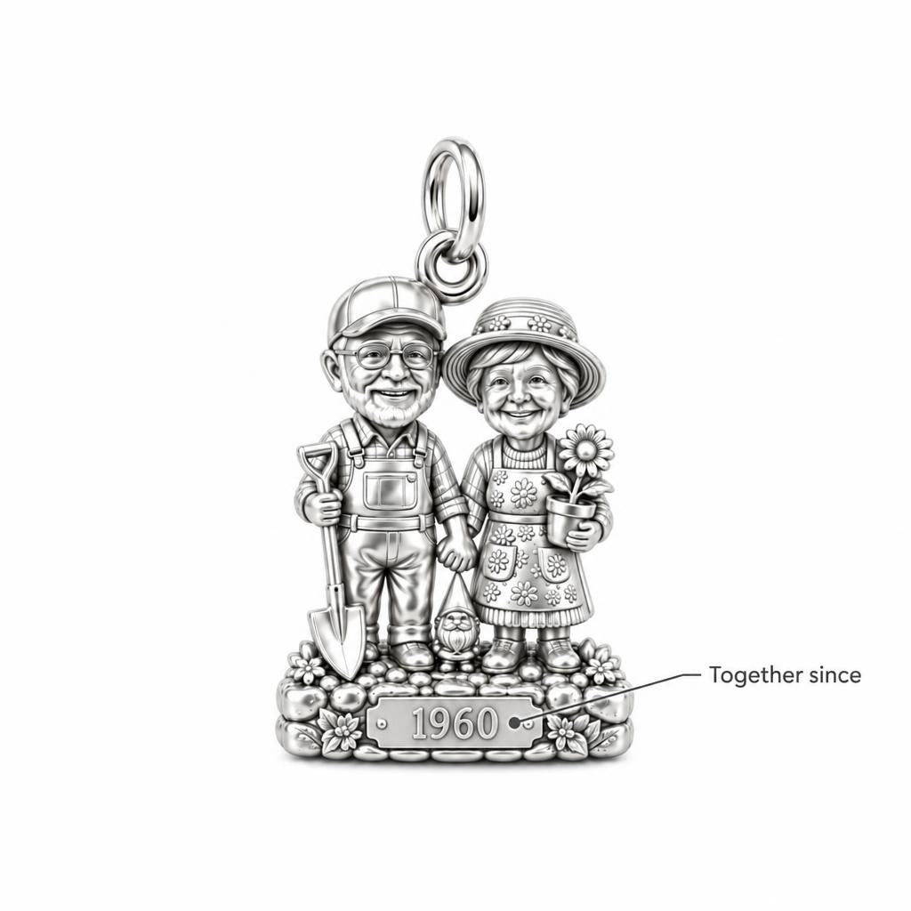 Garden Togetherness Charm Bracelet – Personalized Couple Gift – personalization guide