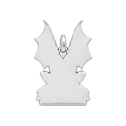 Gargoyle Guardian Charm Bracelet – Personalized Protector Gift – back of the charm, engraving area
