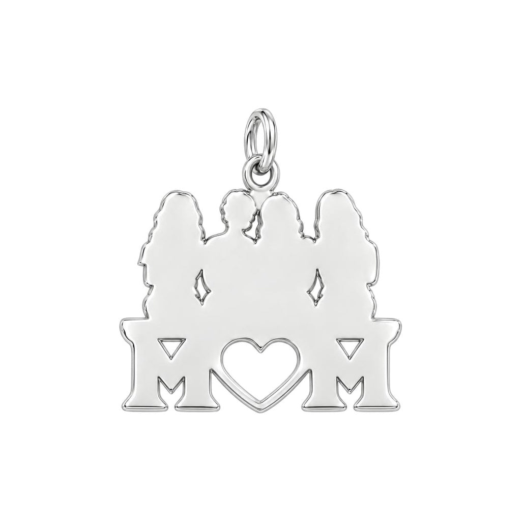 Generations of Love Charm Bracelet – Personalized Mom Gift – back of the charm, engraving area