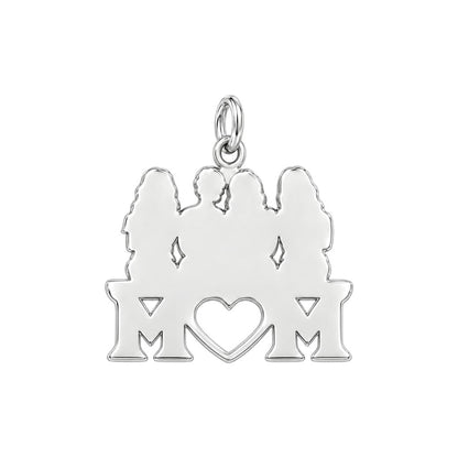 Generations of Love Charm Bracelet – Personalized Mom Gift – back of the charm, engraving area