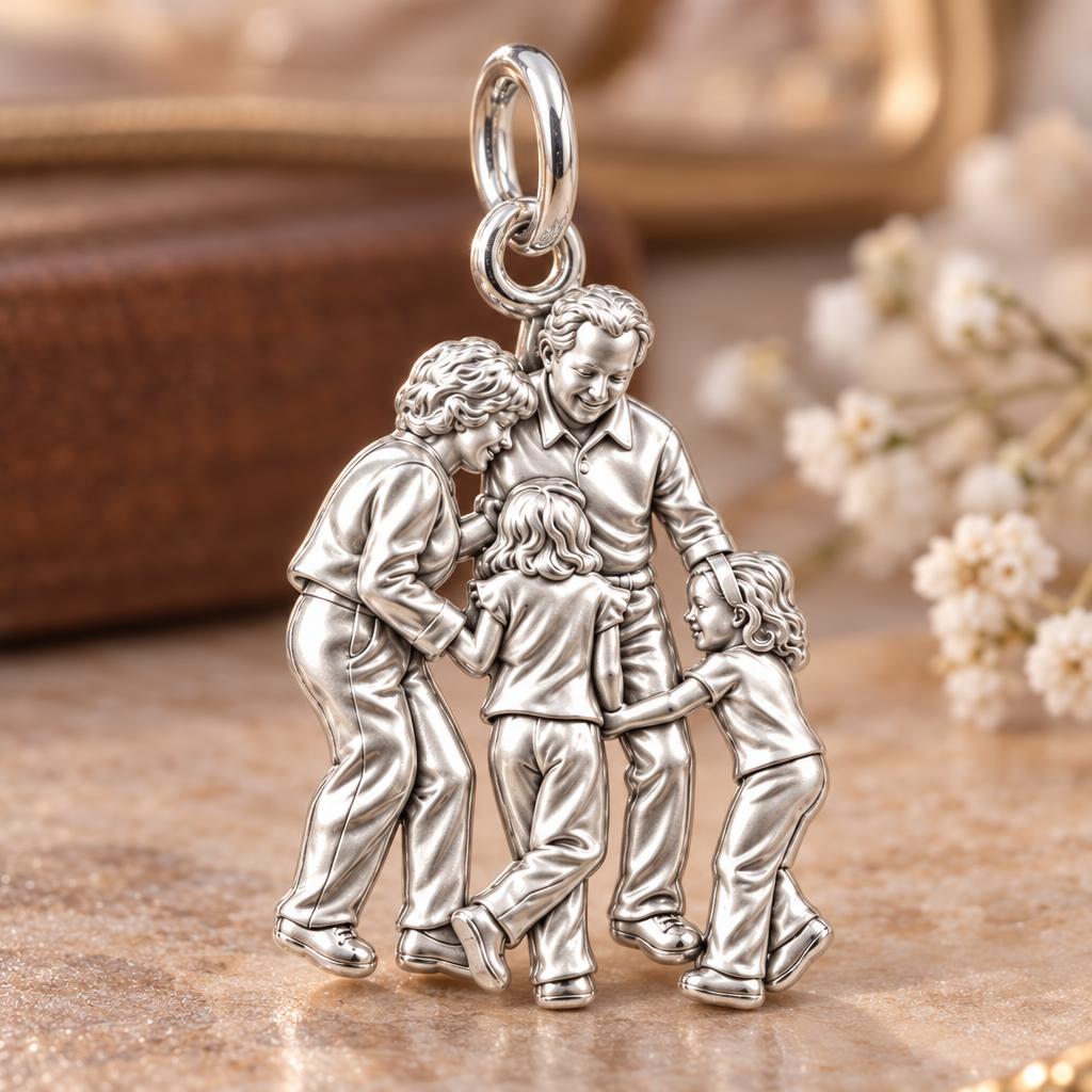 Generations of Love Charm Bracelet – Personalized Mom Gift – macro detail of the charm